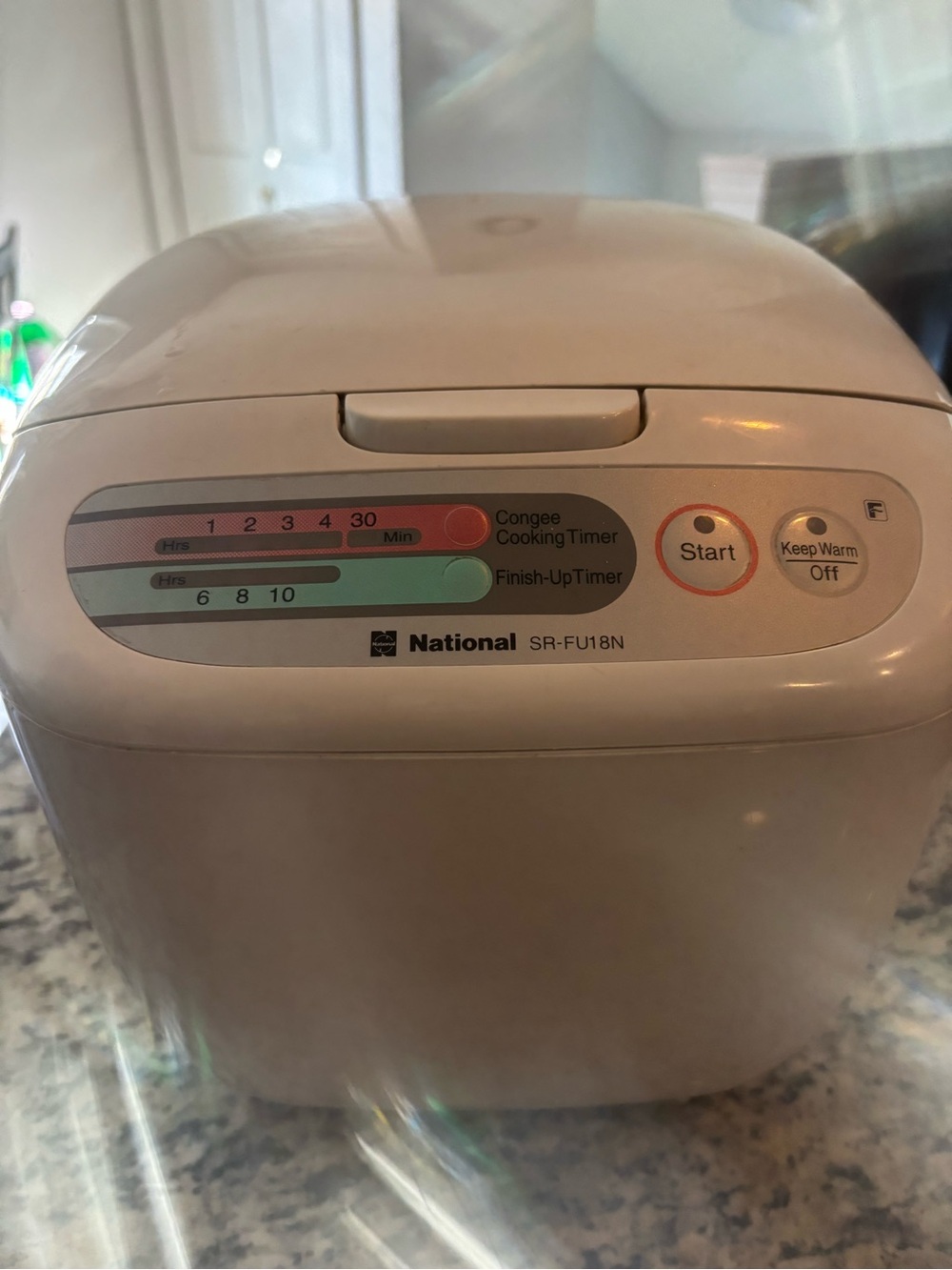 Nation LTD White and Cream Electric Rice Cooker with Simple Controls